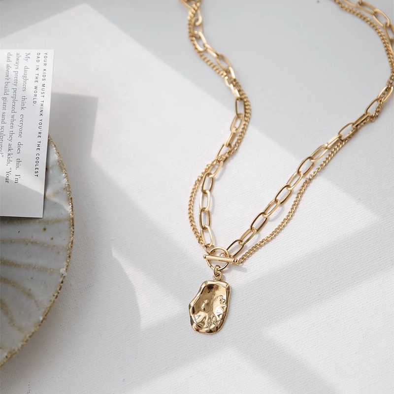 Collier Long Twin à Boucle OT Double-Couche