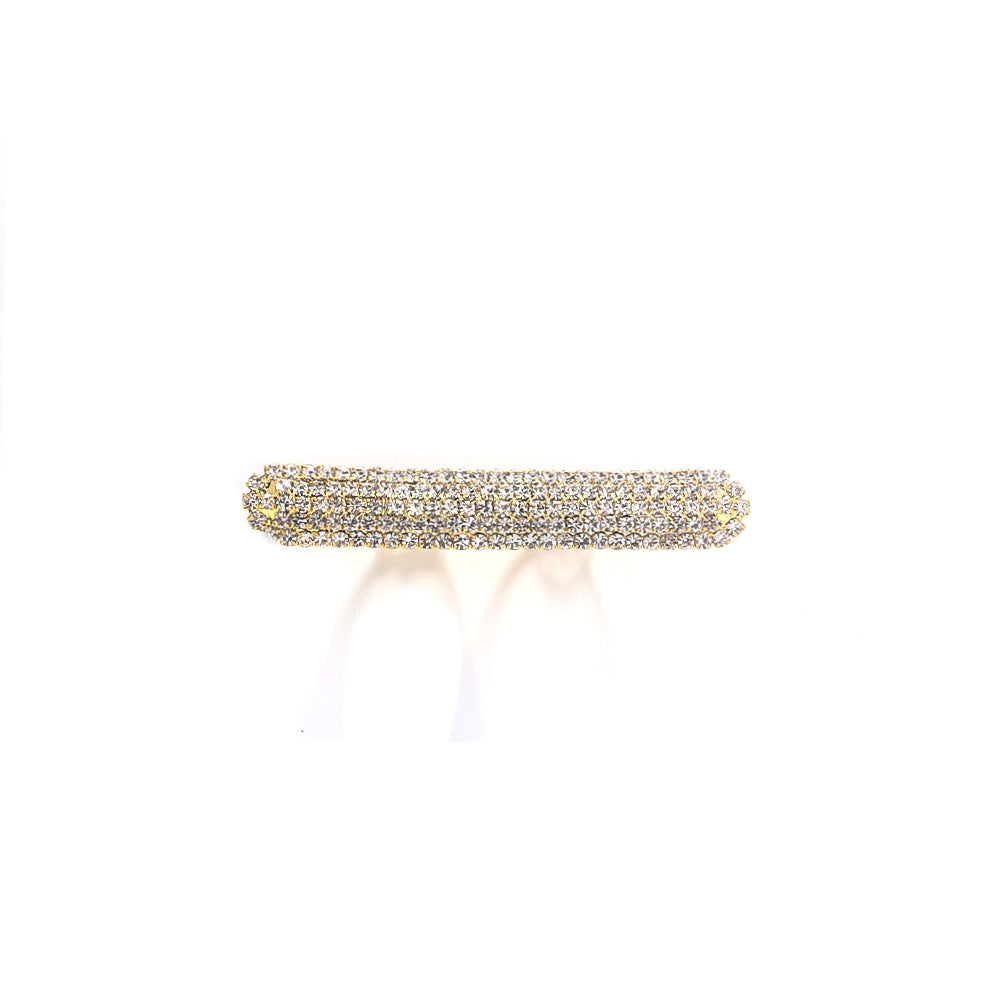 Bague Géométrique Double Doigt avec Strass