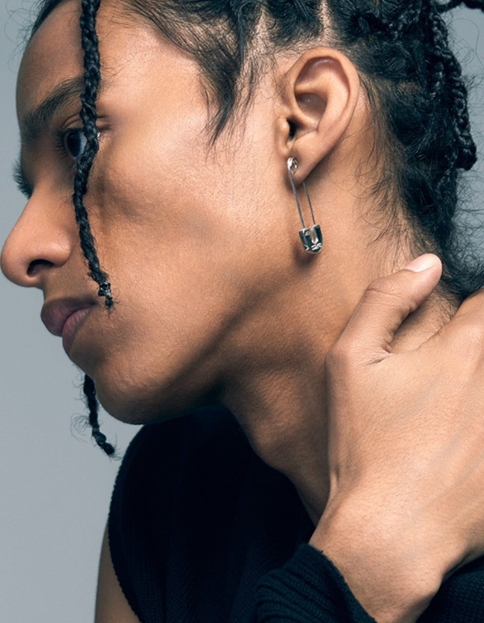 Boucles d'Oreilles Punk Hip Hop FLEEK en Argent S925