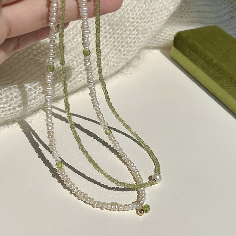 Peridot & Freshwater Pearl Necklace