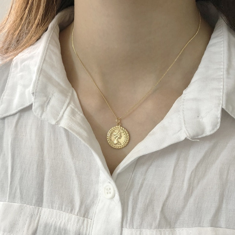 Vintage Coin Pendant Necklace