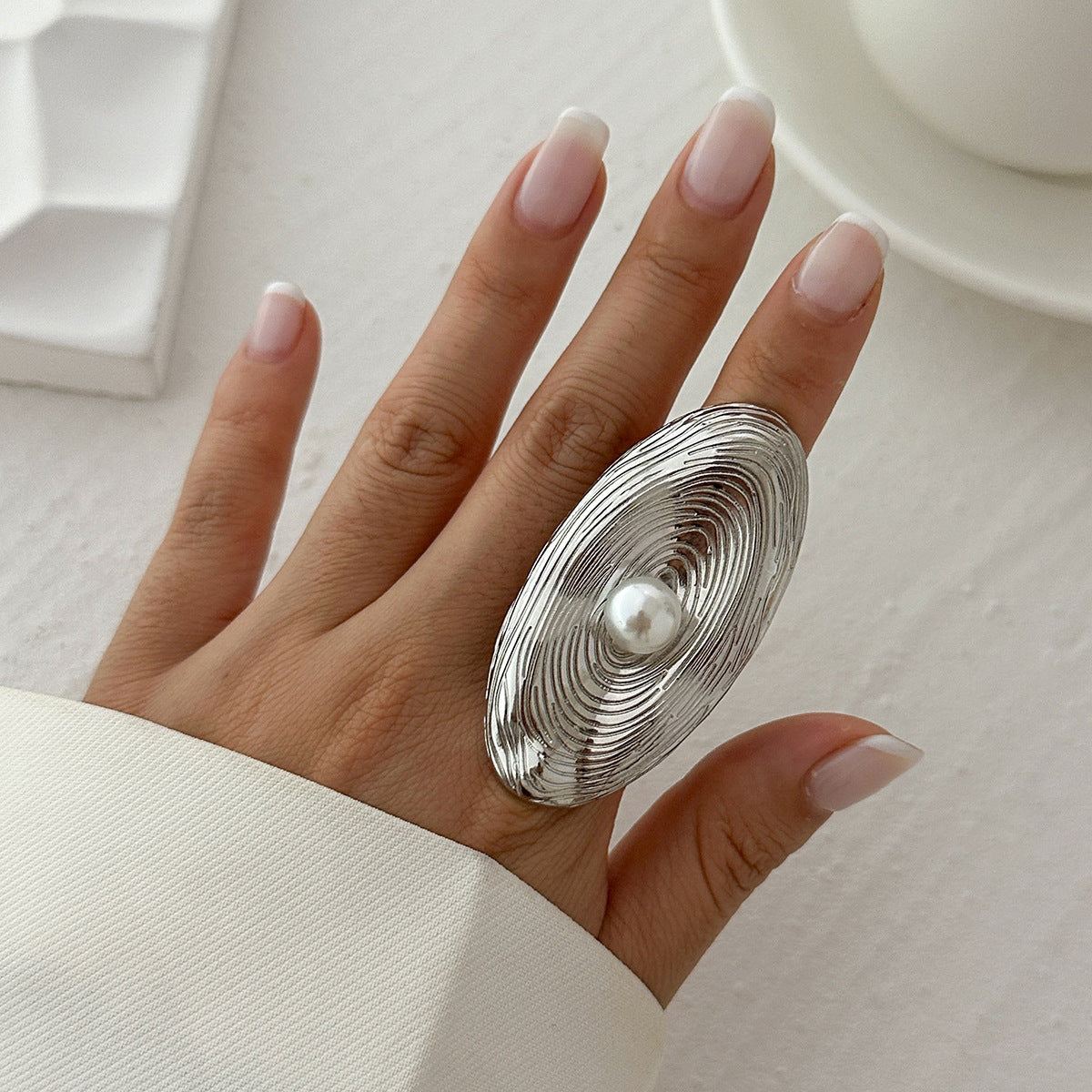 Ethereal Labyrinth: Irregular Hollow-Out Braided Alloy Open Ring