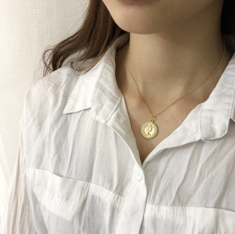 Vintage Coin Pendant Necklace