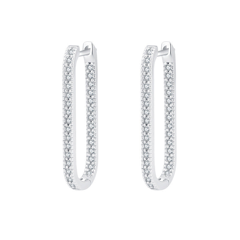 Boucles d'oreilles géométriques en forme de U