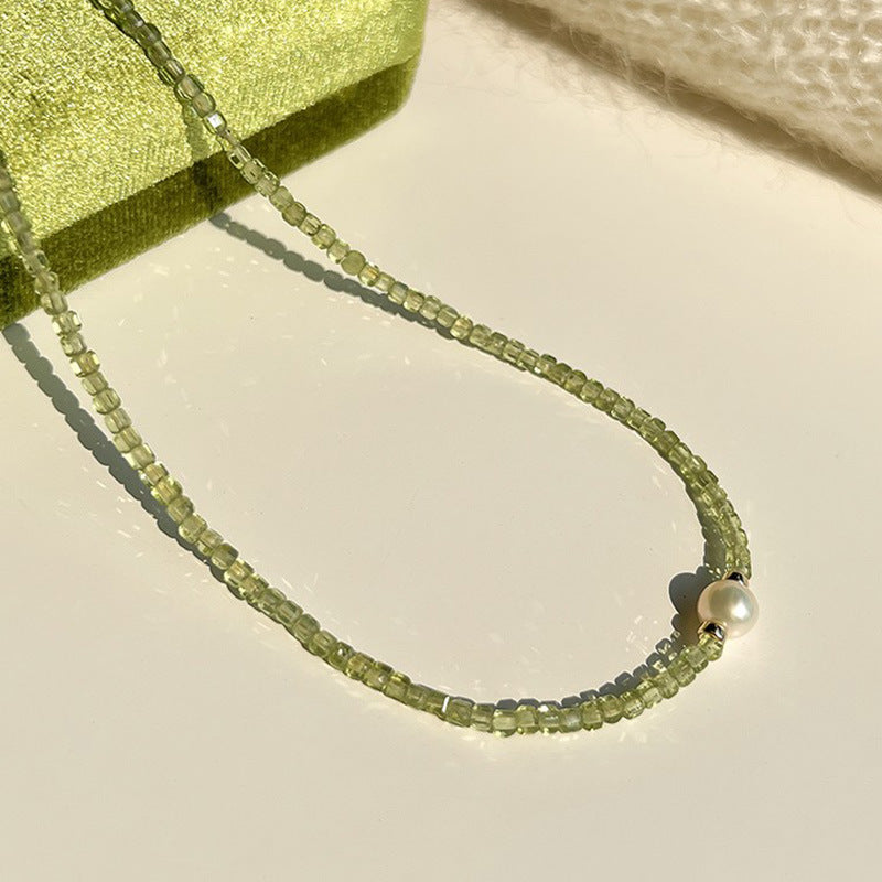 Peridot & Freshwater Pearl Necklace