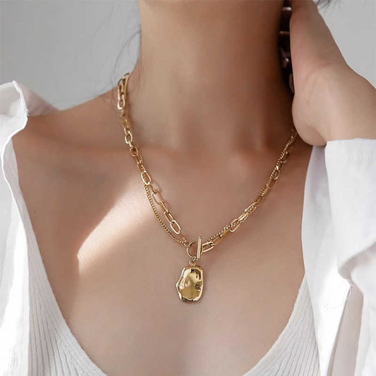 Collier Long Twin à Boucle OT Double-Couche