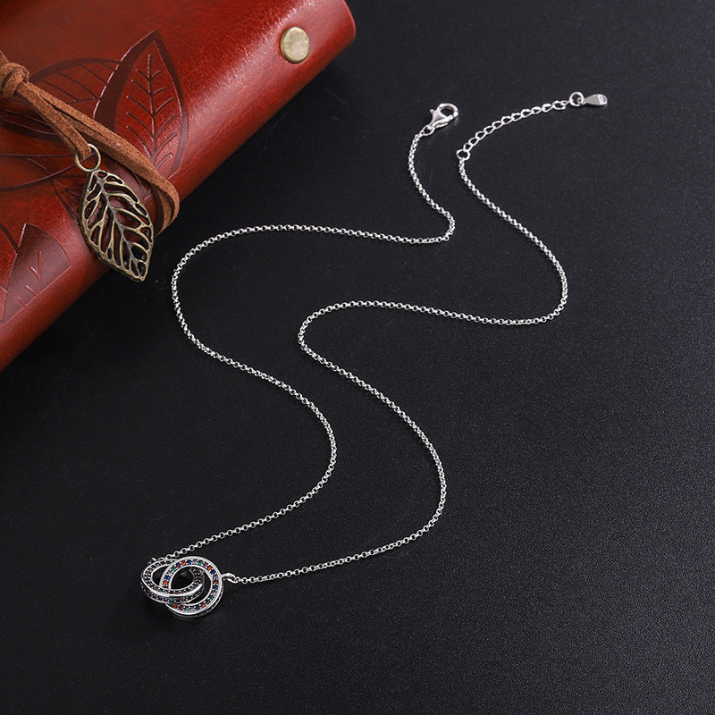 Collier en argent sterling avec connexion infinie