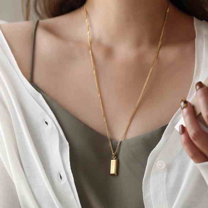 Collier barre riche Gianduja Noisettes