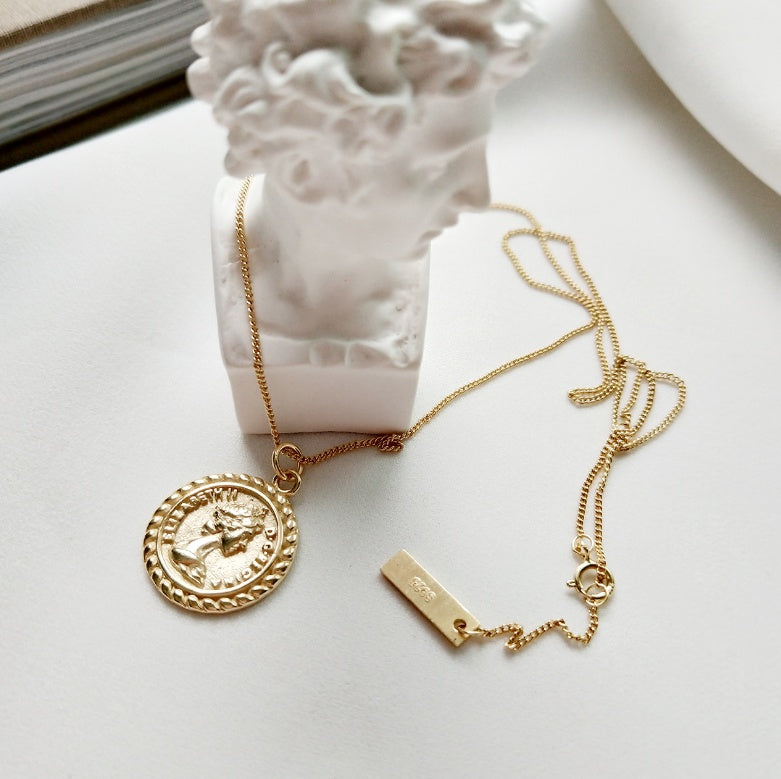 Vintage Coin Pendant Necklace