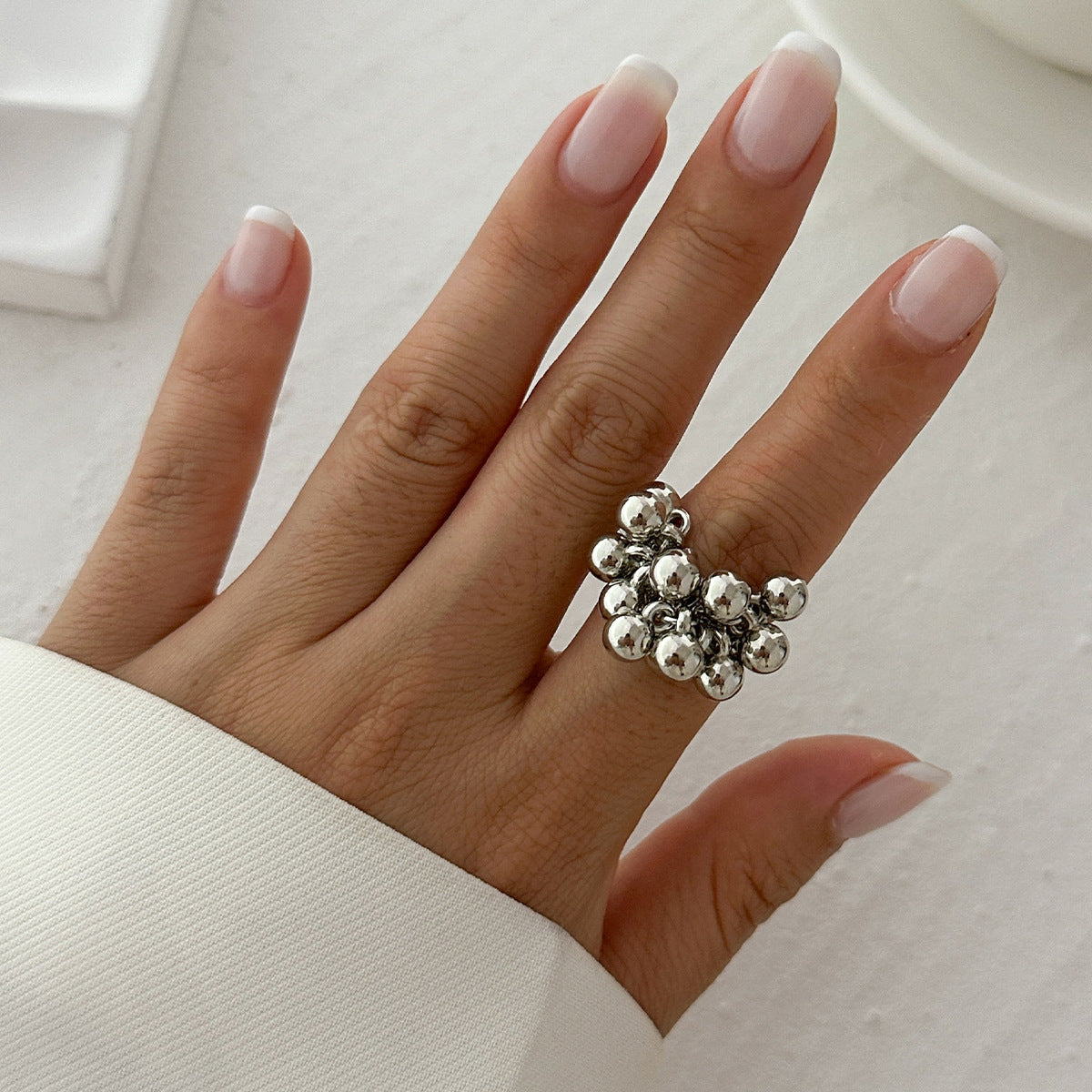 Ethereal Labyrinth: Irregular Hollow-Out Braided Alloy Open Ring
