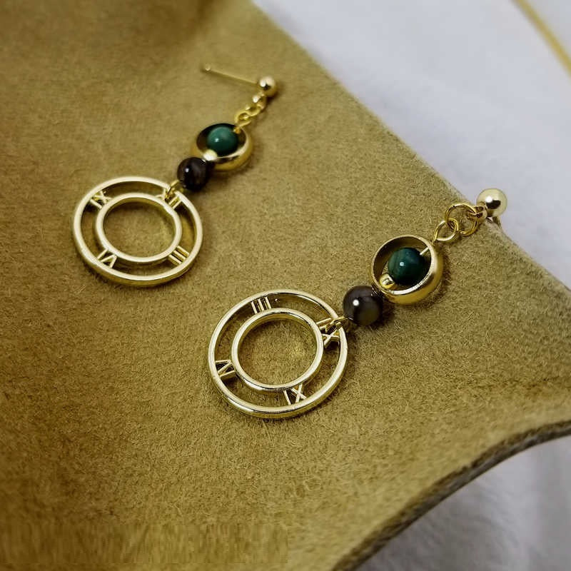 Boucles d'oreilles rétro en perles de coquillage