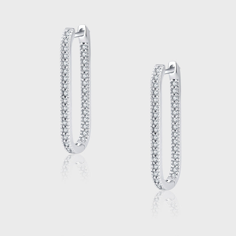 Boucles d'oreilles géométriques en forme de U