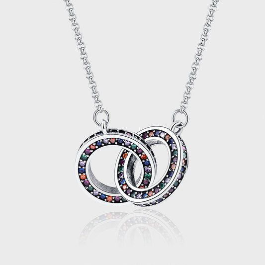 Collier en argent sterling avec connexion infinie