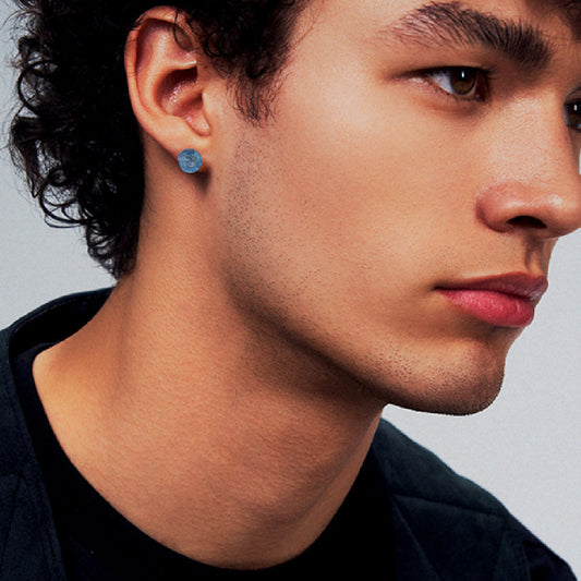 Boucles d'Oreilles Sea Blue Treasure Rose en argent sterling 925