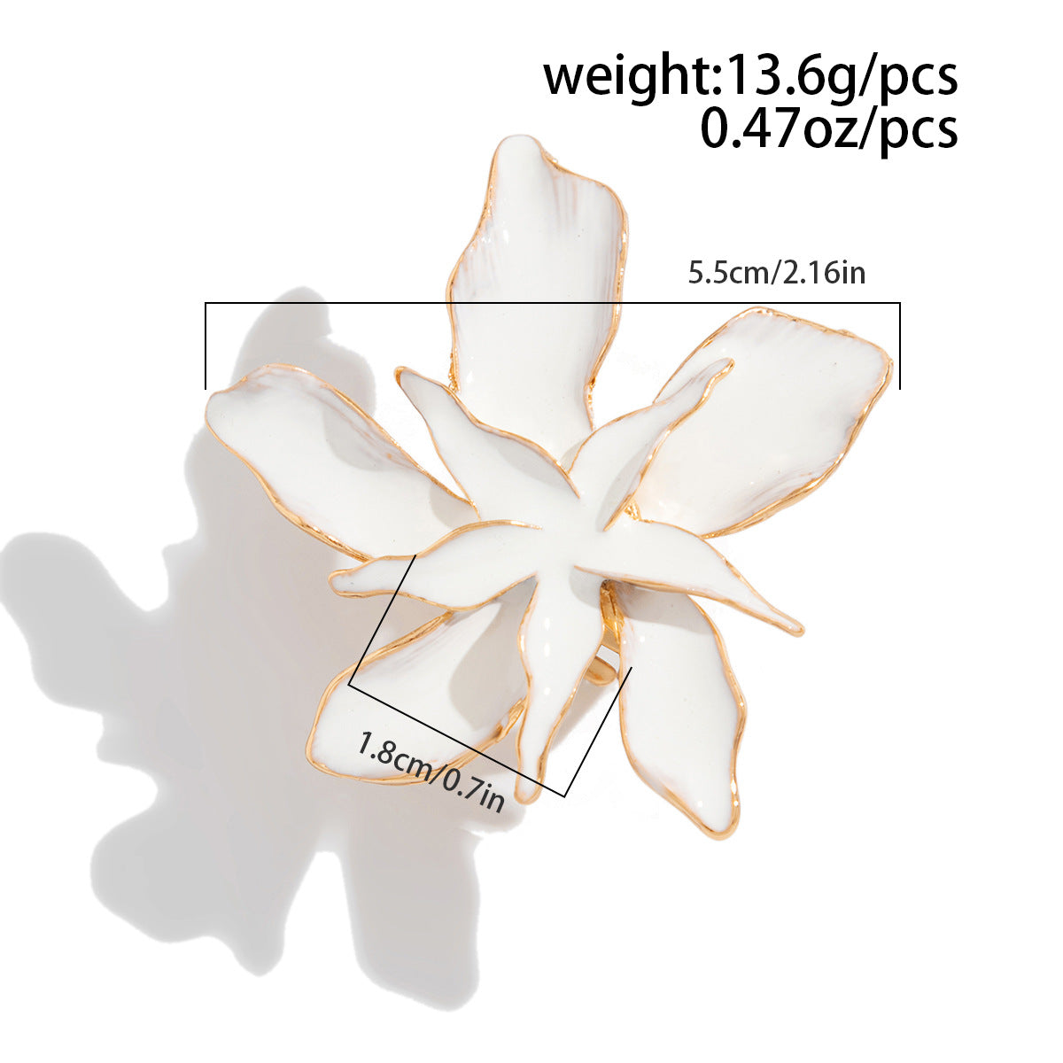 Bague Fleur en Métal Exagéré à Effet Goutte-à-Goutte