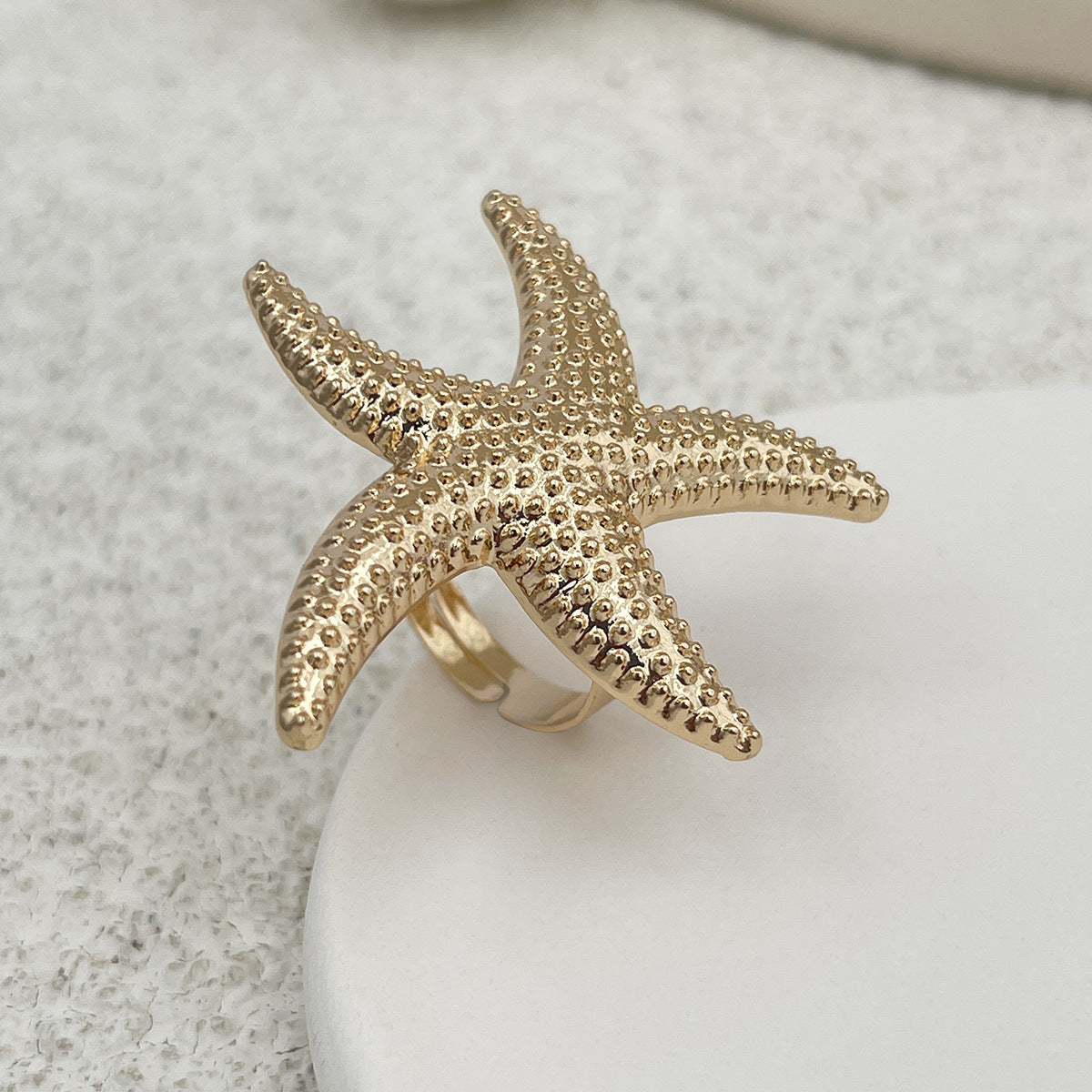 Ocean Symphony: Hollow Flower Feather Knuckle Ring