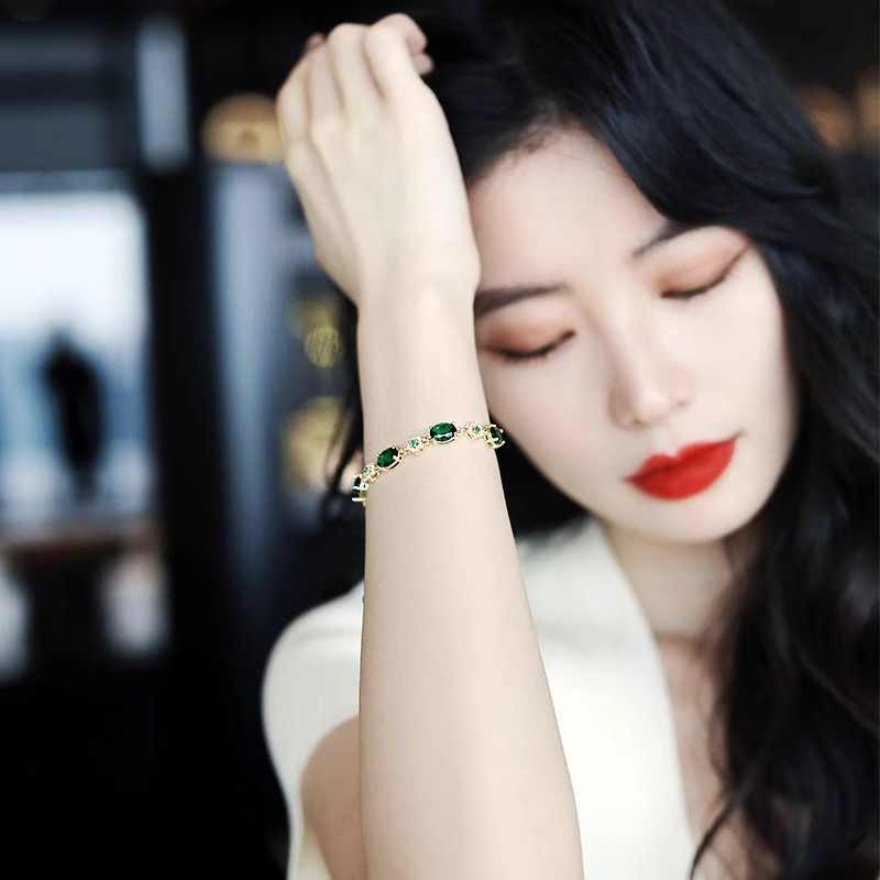 Bracelet émeraude Élégance Radieuse