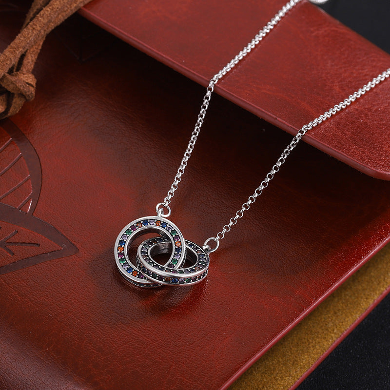 Collier en argent sterling avec connexion infinie