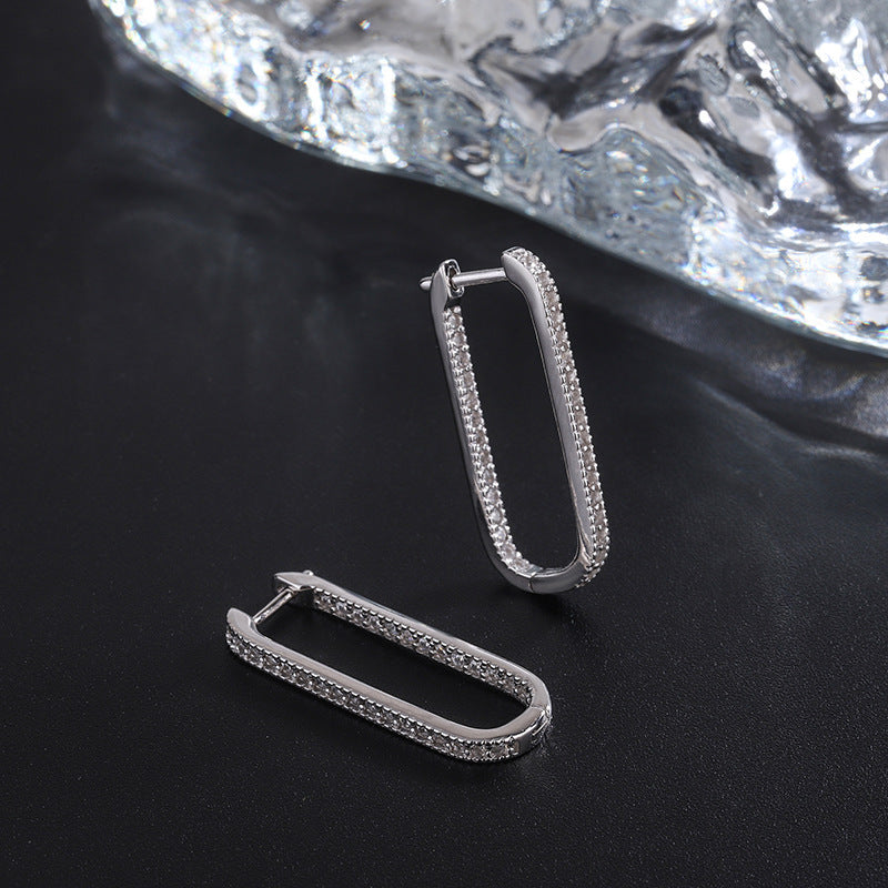 Boucles d'oreilles géométriques en forme de U