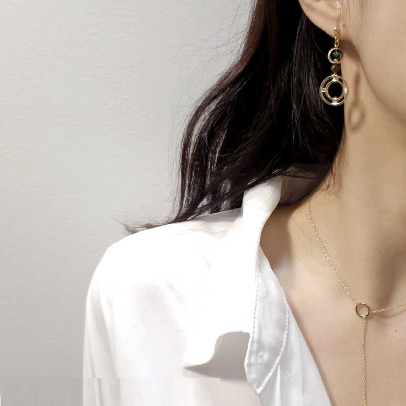 Boucles d'oreilles rétro en perles de coquillage