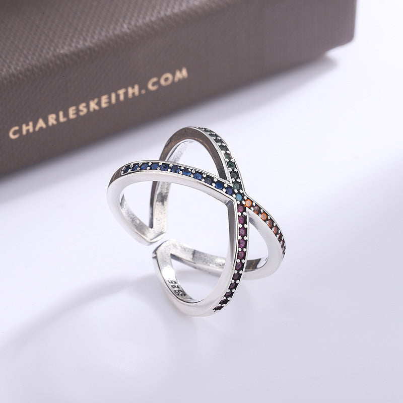 Bague de luxe japonaise légère en forme de croix