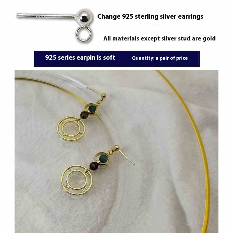 Boucles d'oreilles rétro en perles de coquillage