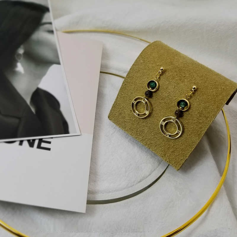 Boucles d'oreilles rétro en perles de coquillage