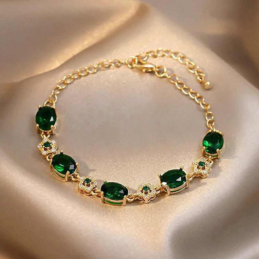 Radiant Elegance emerald bracelet