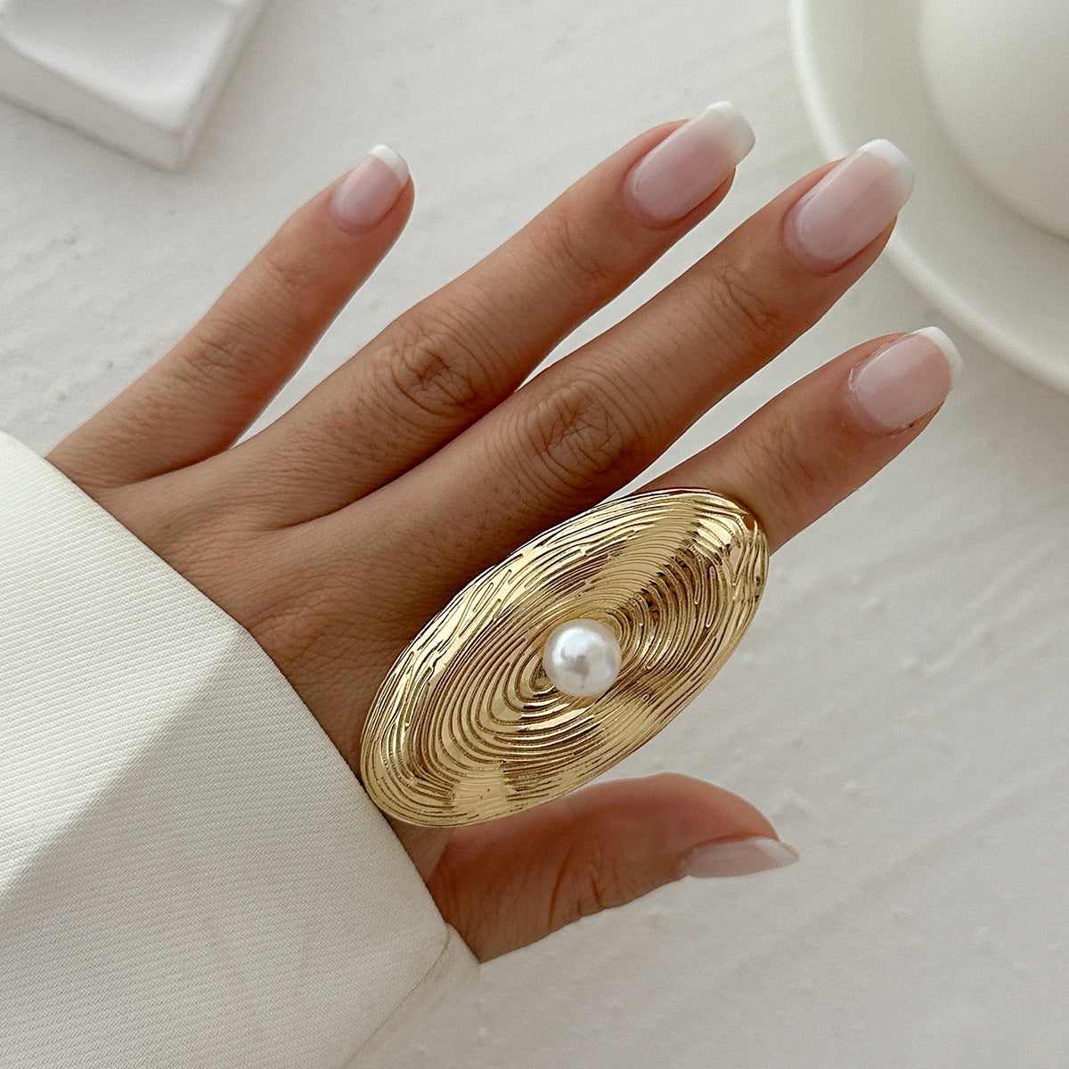 Ethereal Labyrinth: Irregular Hollow-Out Braided Alloy Open Ring
