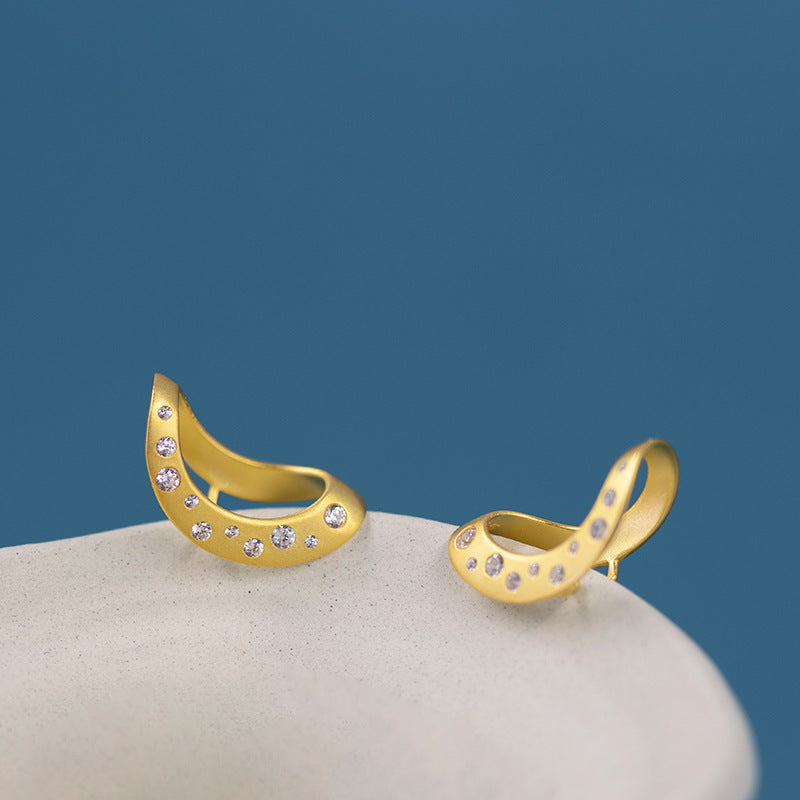 Os d'oreille simples de style nordique en zircon incrusté