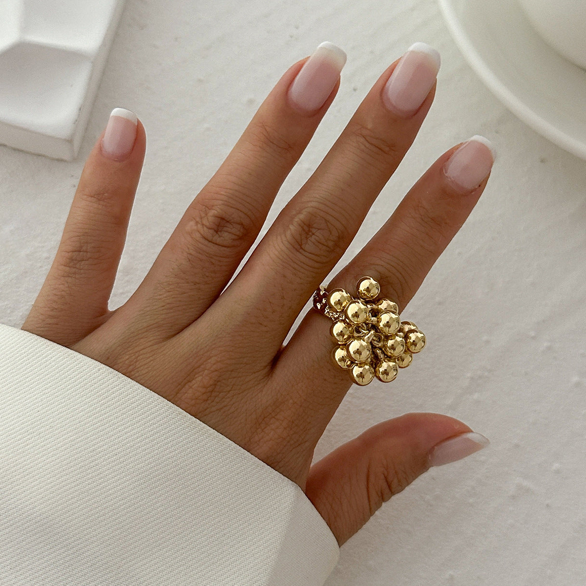 Ethereal Labyrinth: Irregular Hollow-Out Braided Alloy Open Ring