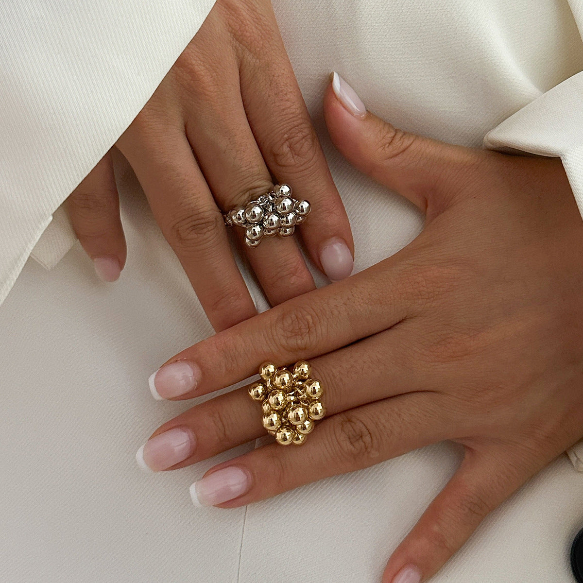 Ethereal Labyrinth: Irregular Hollow-Out Braided Alloy Open Ring